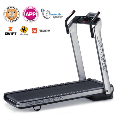 Tapis Roulant JK Fitness SUPERCOMPACT48 Silver - compatibile Zwift e Kinomap  FASCIA CARDIO OMAGGIO