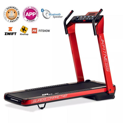 Tapis Roulant JK Fitness SUPERCOMPACT48 Red - compatibile Zwift e Kinomap  FASCIA CARDIO OMAGGIO