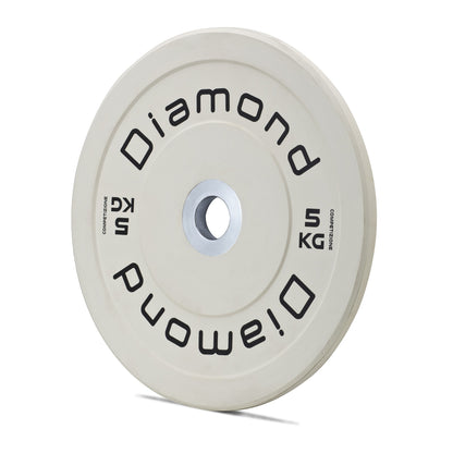 Disco olimpionico bumper competizione Pro foro 50 mm Diamond 5 kg