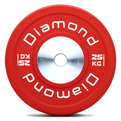 Disco olimpionico bumper competizione Pro foro 50 mm Diamond 25 kg