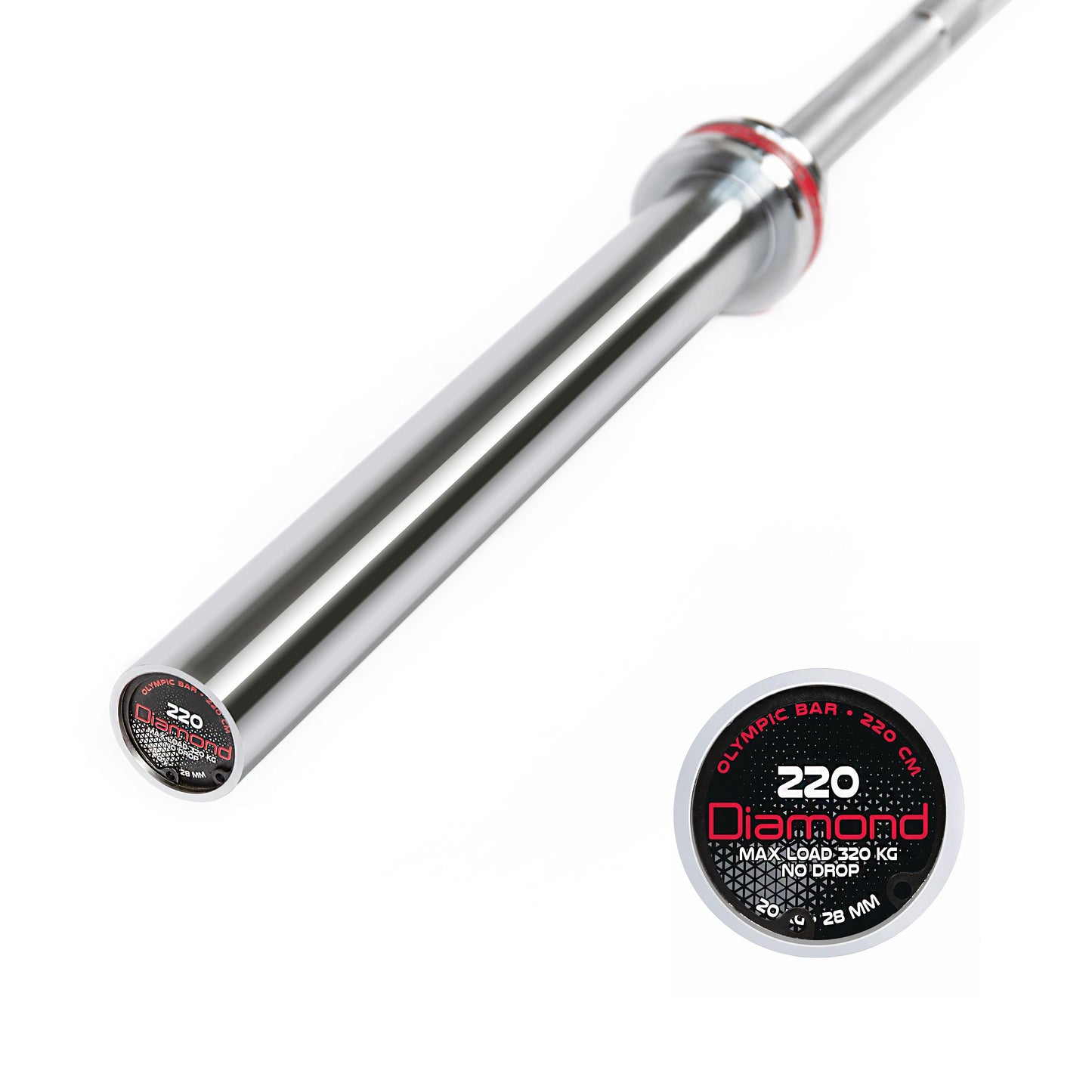 Bilanciere Olimpico 220 cm - carico max 320 Kg - 20 Kg Diamond Professional