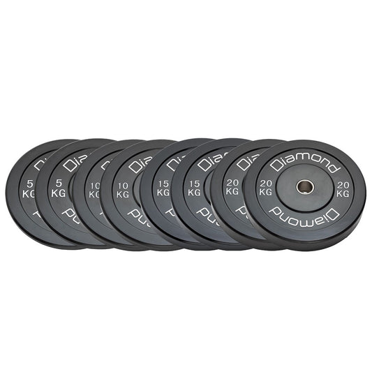 Set 100 kg Dischi bumper Diamond Professional foro 50 mm