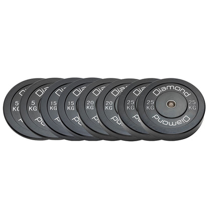 Set 130 kg Dischi bumper Diamond Professional foro 50 mm