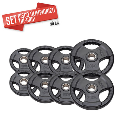 Set 90 kg Dischi Tri-Grip Diamond foro 50 mm