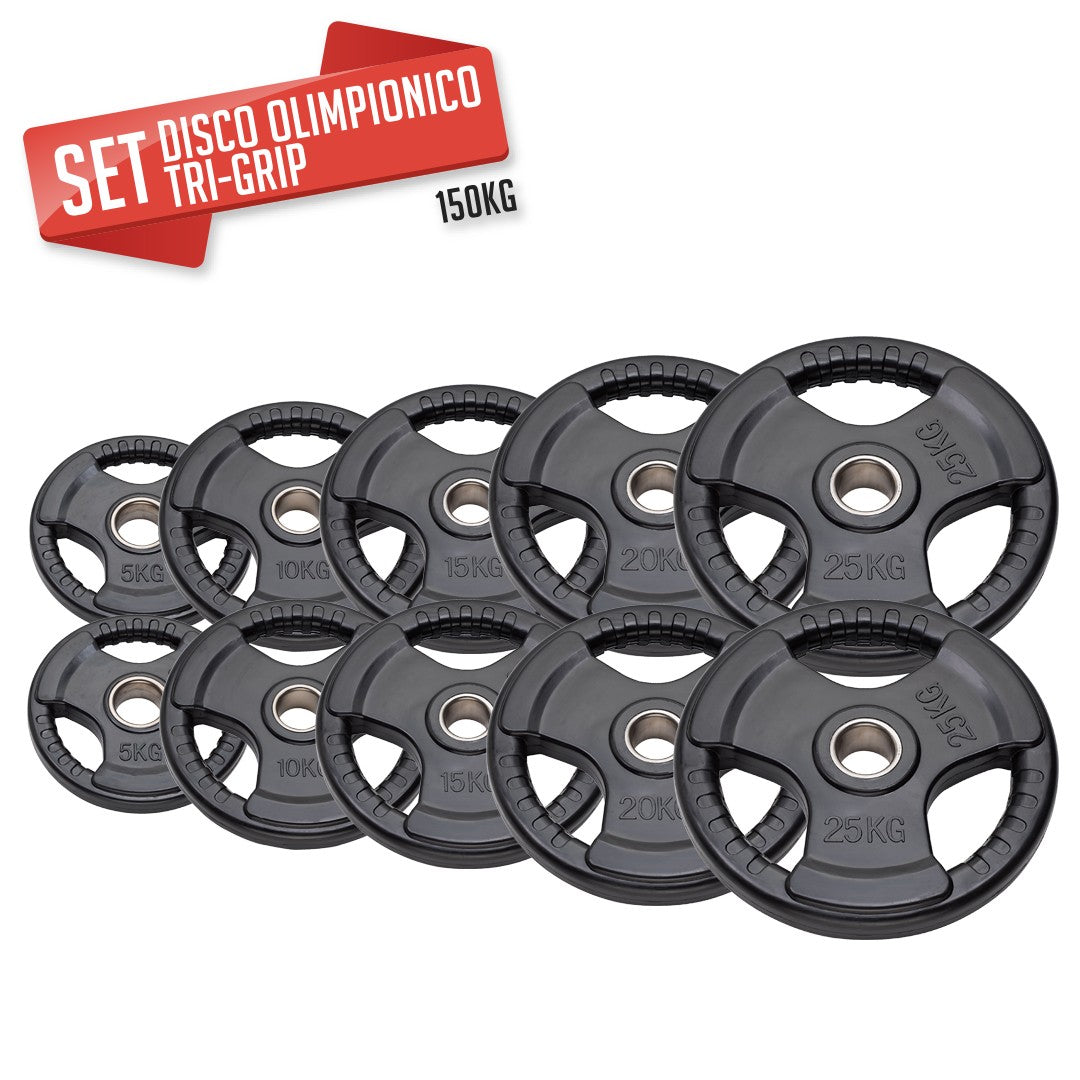 Set 150 kg Dischi Tri-Grip Diamond Professional foro 50 mm