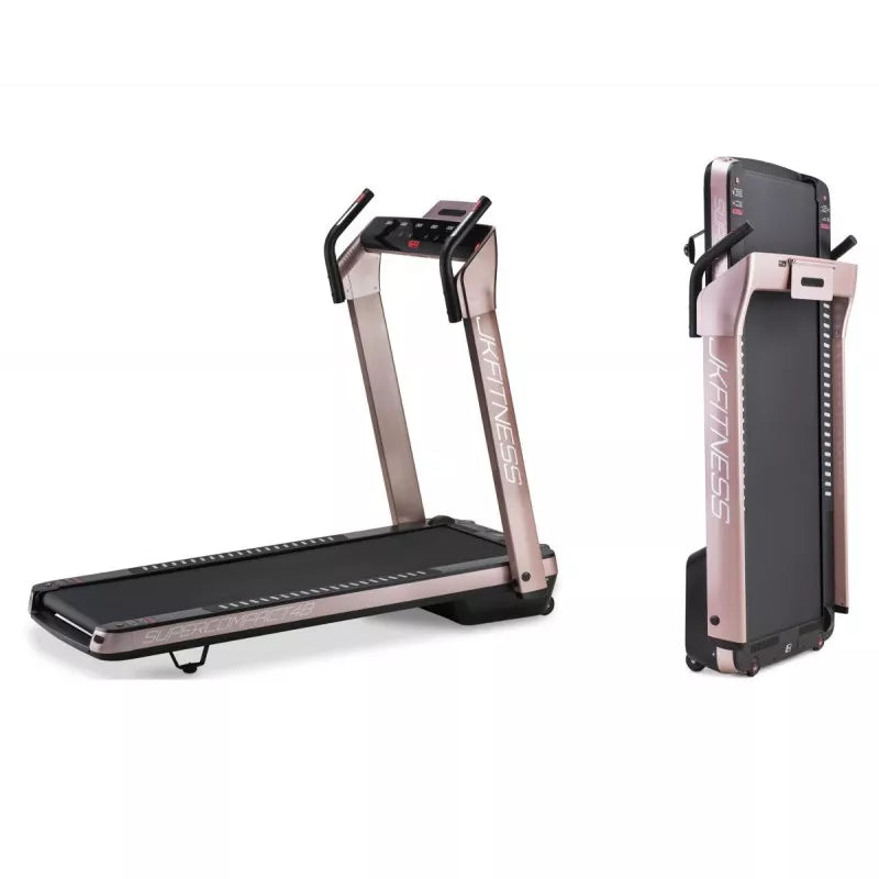 Tapis Roulant JK Fitness SUPERCOMPACT48 Pink - compatibile Zwift e Kinomap  FASCIA CARDIO OMAGGIO